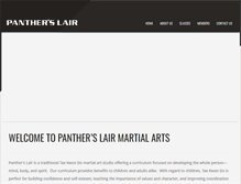 Tablet Screenshot of pantherslairmartialarts.com